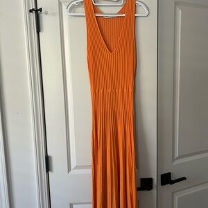 Zara Vibrant Orange Maxi Dress
